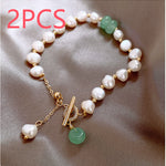 Irregular pearl adjustable bracelet