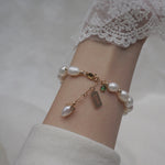 Women's zircon pearl fashion bracelet
